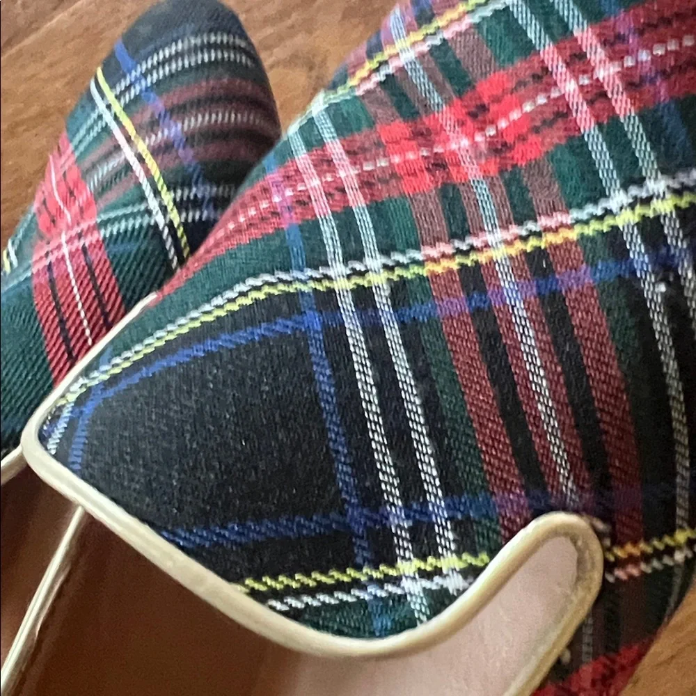 J. Crew Women’s Tartan Plaid Loafers - Red, Blue, Green - Picture 3 of 3